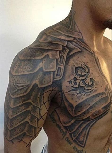 Chestplate Scale Tattoo Armor Tattoo Shoulder Armor Tattoo Armour