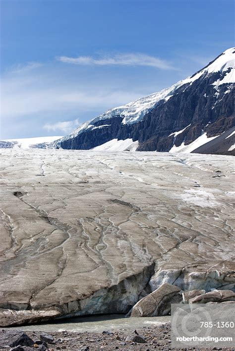 Athabasca Glacier Columbia Icefield Jasper Stock Photo
