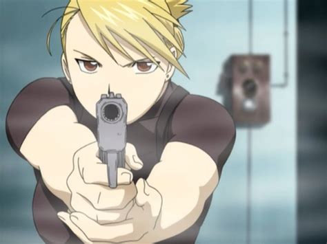 Riza Hawkeye From Fullmetal Alchemist If You Mess With Roy Mustang You Mess With Her First