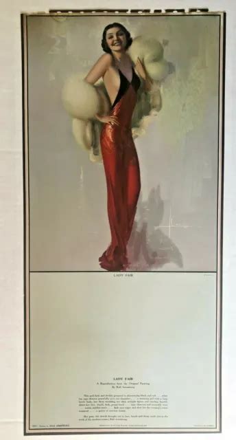 Beautiful 1938 Pinup Girl Picture By Rolf Armstrong Lady Fair Brunette In Red 16200 Picclick