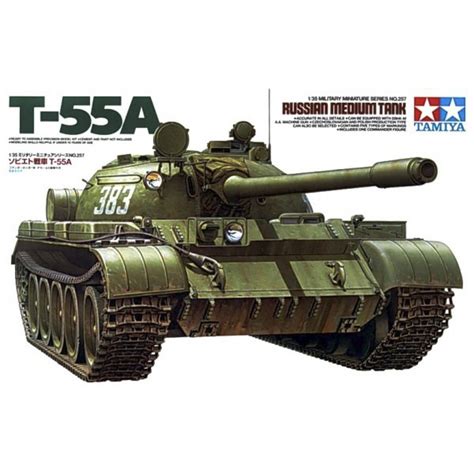 35257 Tamiya 135 Soviet T 55a Tank With One Figure Plastic Models