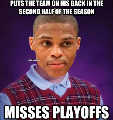 With the playoffs right around the corner, russell . Pin on nba memes