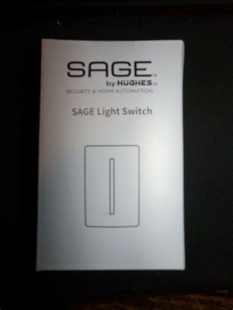 1 New Sage Single Gang Light Switch White Hughes Security Home Auto