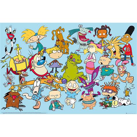 Nickelodeon Tv Show Poster Print The Nickelodeon Characters