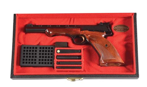 Browning Medalist Semi Automatic Pistol Made In Belgium And Chambered