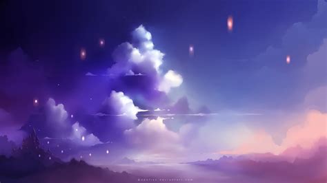 Clouds Lights Artwork Apofiss Skyscapes 1920x1080