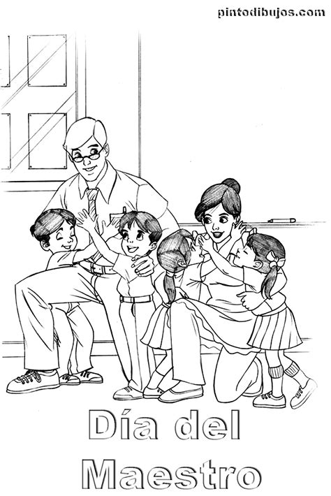 Existen muchas maneras distintas de celebrar el día del padre, ya sea una reunión familiar, un regalito o una simple llamada por teléfono, pero eso no es lo que importa. Pinto Dibujos: Día del maestro Dibujo para colorear