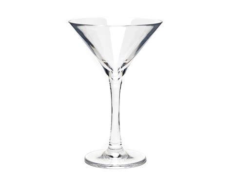 Martini Glass Acrylic Plastic 240ml Perth Party Hire