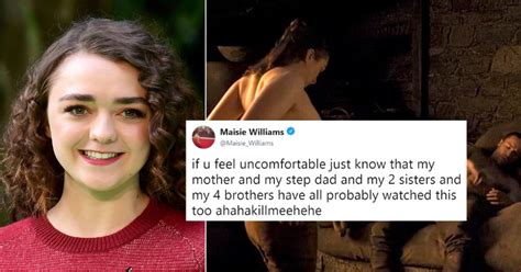 Maisie Willaims Maisie Williams Replies To Fans Feeling Uncomfortable
