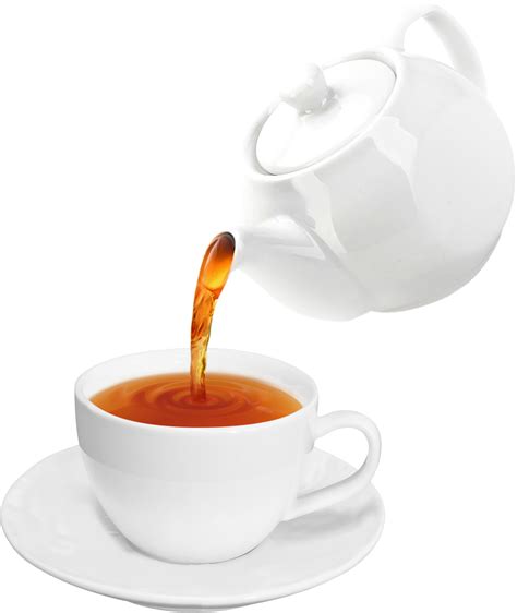 Pouring Tea Cup With Tea Or Coffee Teapot And Cup Pro PNG PNG