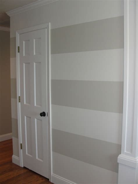 In some lighting it definitely looks more gray. We went with a 12" wide stripe and I LOVE it!!!! The ...