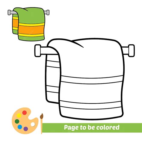 Premium Vector Coloring Book For Kids Towel Vector