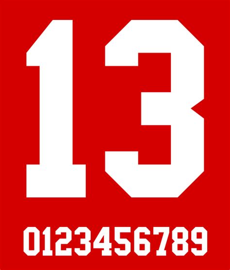 Sport Jersey Number Font Just Add 10
