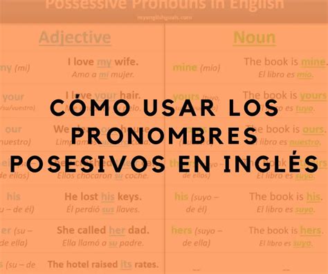 Pronombres En Ingles Posesivos En Ingles Palabras De Vocabulario Images