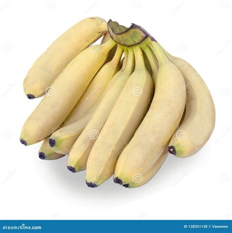 Cluster Of Bananas Isolated On White Stock Photo Image Of Fresh