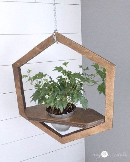 Use Up Your Scrap Wood And Make A Hanging Hexagon Planter Wood