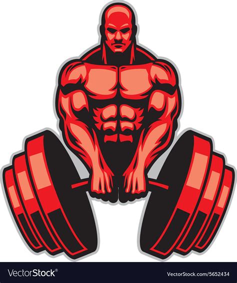 Muscle Man Bodybuilder Royalty Free Vector Image