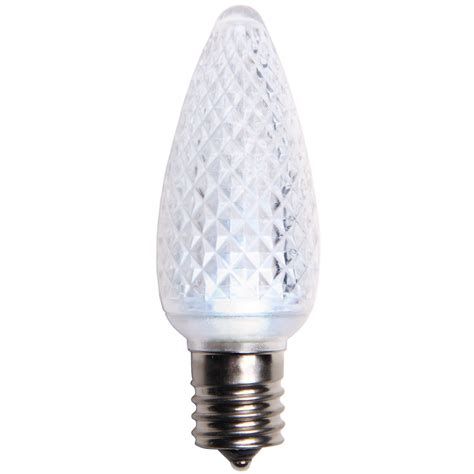 Holiday Lighting Outlet Led Faceted C9 Cool White Replacement Christmas