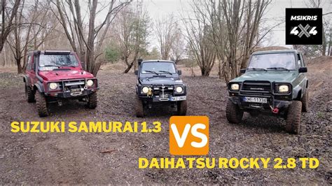 Daihatsu Rocky 2 8 TD VS Suzuki Samurai 1 3 Offroad 4x4 YouTube