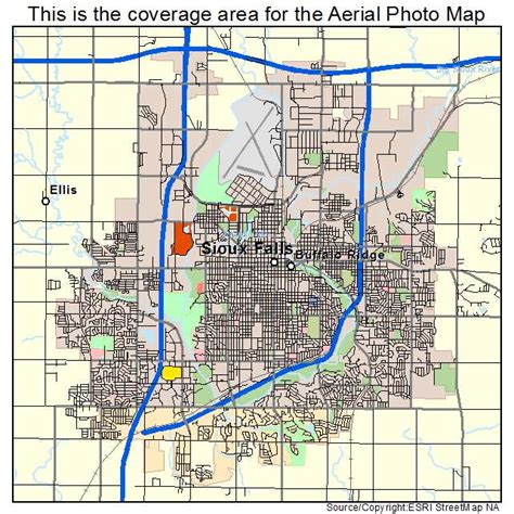 Aerial Photography Map Of Sioux Falls Sd South Dakota