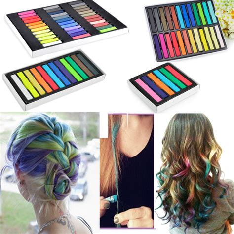 6122436 Colors Non Toxic Temporary Hair Chalk Dye Soft Pastels Salon