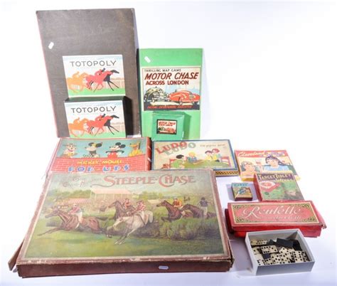 Sold Price Selection Of Early 1930s Board Games And Toys Including
