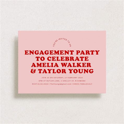 Printable Engagement Party Invitation Sweet Thing The Printable Shop