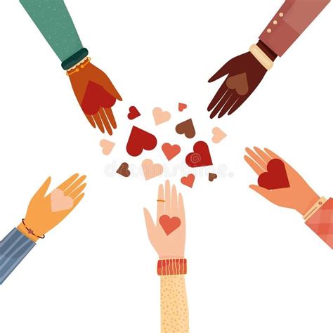 Modern Vector Illustration Of Charity And Donation Hands With A Heart
