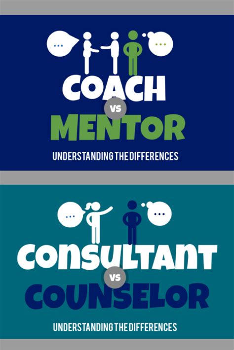 Whats The Difference Coach Vs Mentor Consultant Vs Counselor