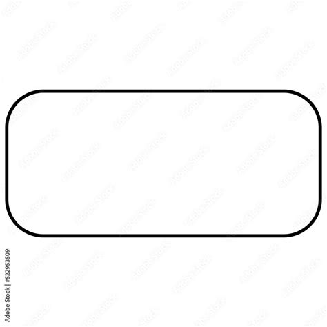 Rectangle Outline With Rounded Corner Background Stock Vector Adobe