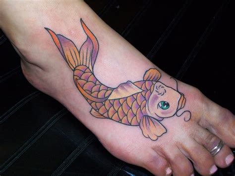 Koi Fish Tattoo On Foot ~ Info