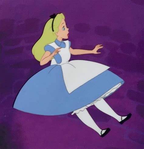 Animation Collection Original Production Animation Cel Of Alice From Alice In Wonderland 1951