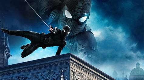 Spider Man Far From Home Black Suit 4k Wallpapers Hd Wallpapers Id