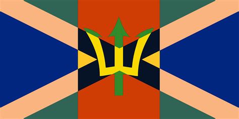 flag of jamaica and barbados but oh god color difference filter r vexillologycirclejerk