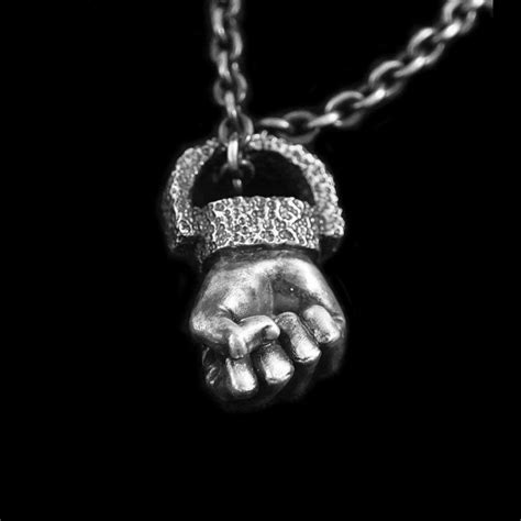 Fist Of Strength 925 Silver Necklace Pendant Ssp68 Silver 925