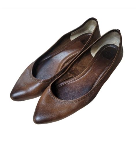 Frye Regina Brown Leather Pointed Toe Ballet Flats Womens Size 85