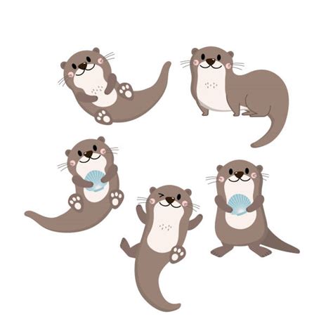 Cute Otter Illustrations Royalty Free Vector Graphics And Clip Art Istock