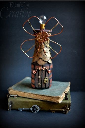 Steampunk Inspired Altered Windmill Bottle By Humbly Creative