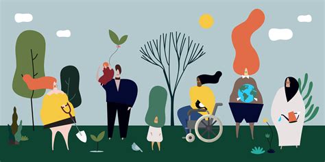 Diverse People In Nature Illustration Download Free Vectors Clipart