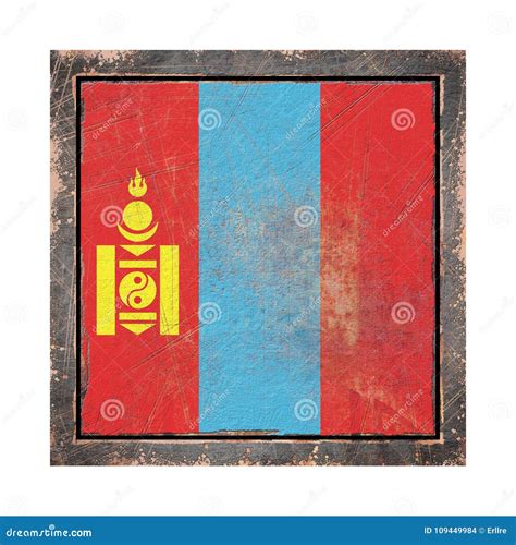 Old Mongolia Flag Stock Illustration Illustration Of Rendering 109449984
