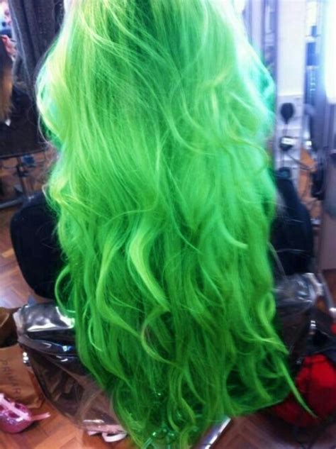 Lime Green Hair Hair Colors Pinterest