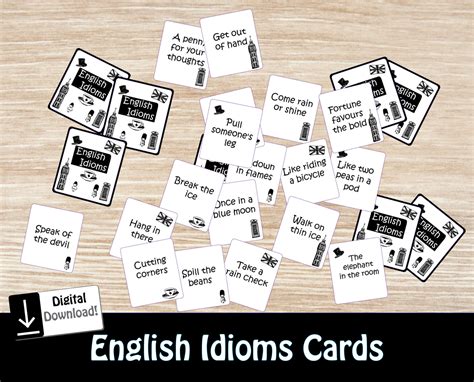 English Idioms Cards English With George