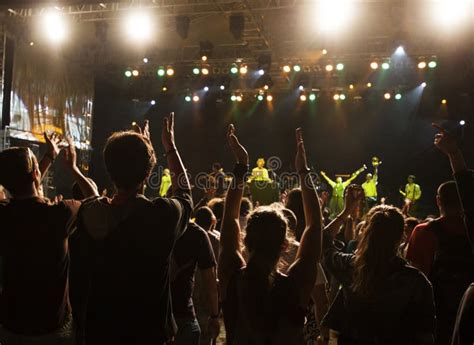 Crowd At Concert Summer Music Festival Editorial Photo Image Of