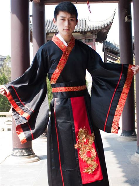 Men Ancient Chinese Traditional Hanfu Clothing Han Dynasty Cosplay