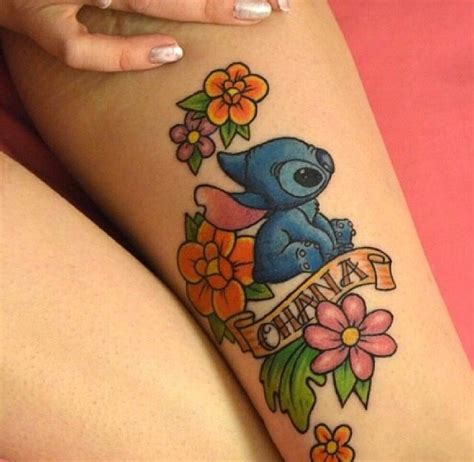 Stitch Flowers Disney Tattoos Disney Stitch Tattoo Stitch Tattoo