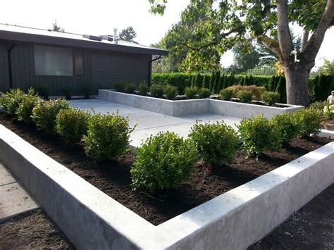 Concrete Patio And Planters Sublime Garden Design Pinterest