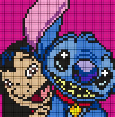 Lilo And Stitch Square Perler Bead Pattern Bead Sprites