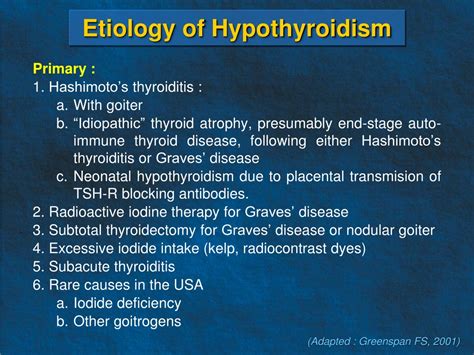 Ppt Hypothyroidism Diagnosis And Management Powerpoint Presentation