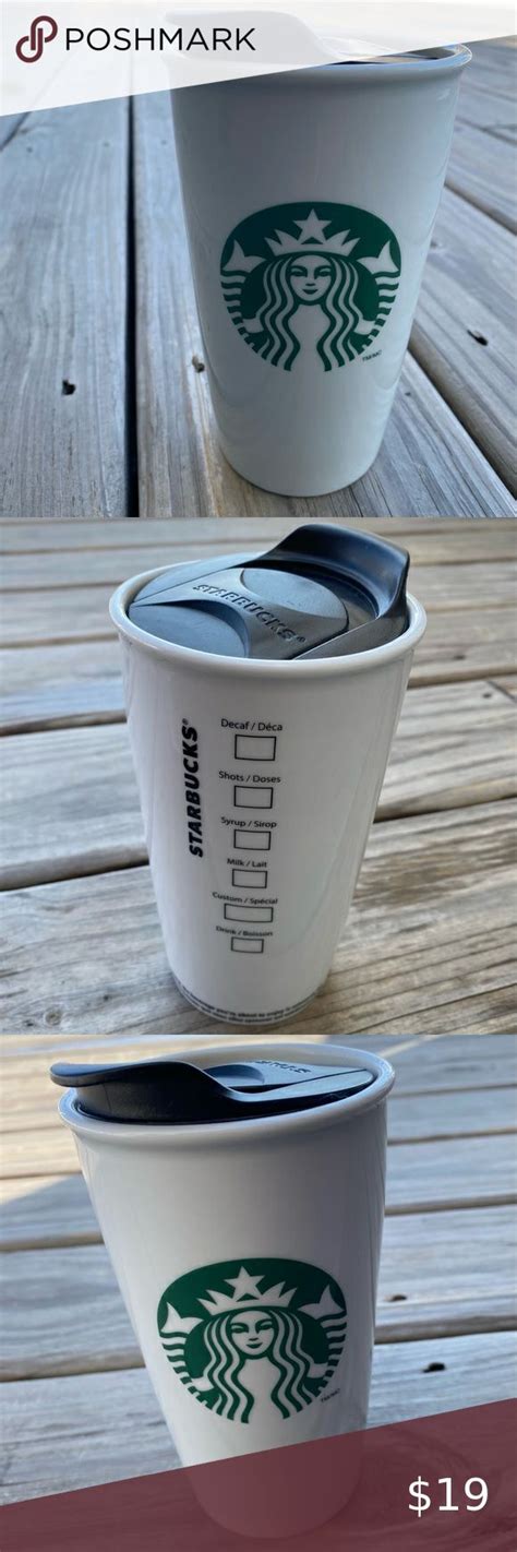 Starbucks Ceramic Cup With Splash Guard Lid