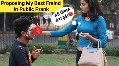 proposing best freind in public prank epic reaction crispy prank tv youtube